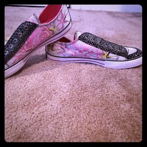 Ed hardy glitter shoes